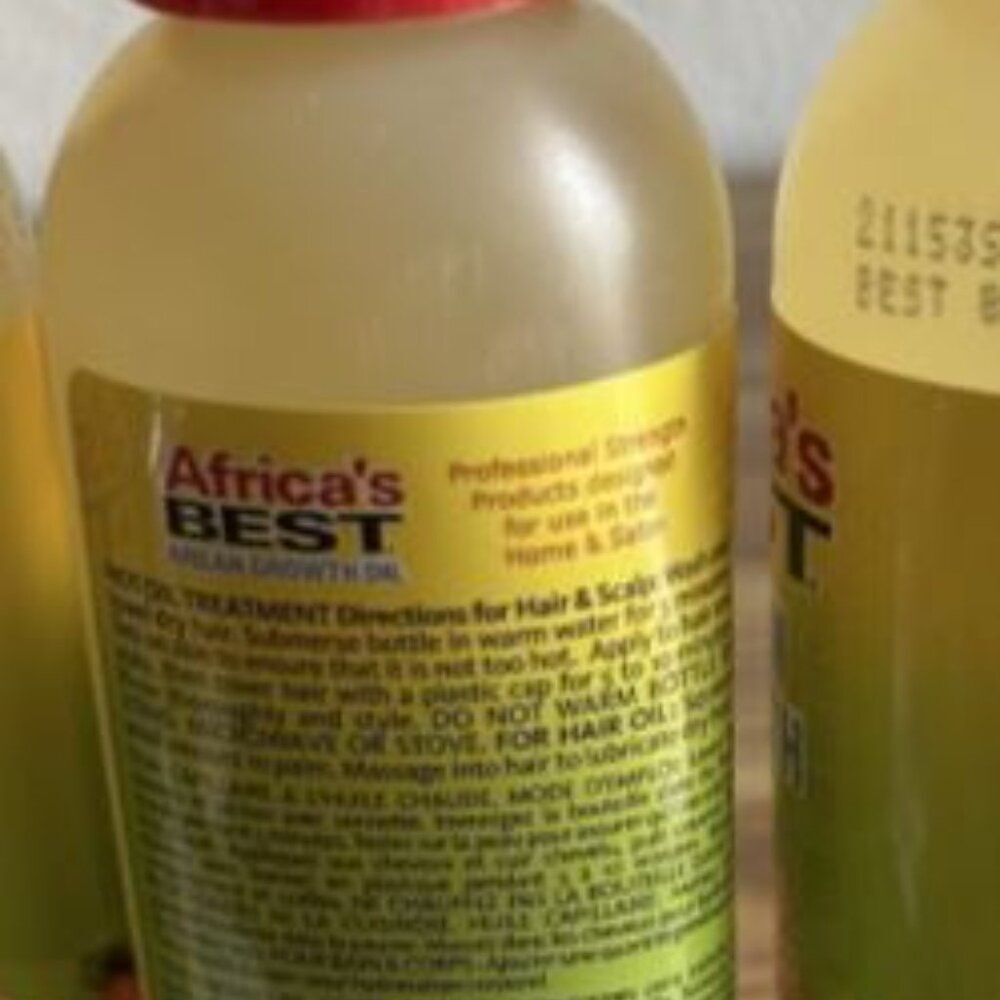 3 Pack Africas Best Argan Growth Oil Strength Treatment 4oz Each BB 06/25 - Picture 4 of 4